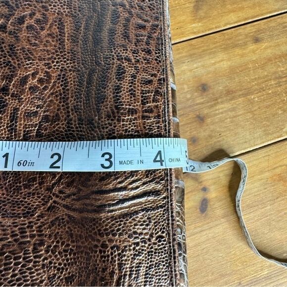 Brahmin cashew copper brown Melbourne croc embossed leather shoulder bag - Picture 14 of 16